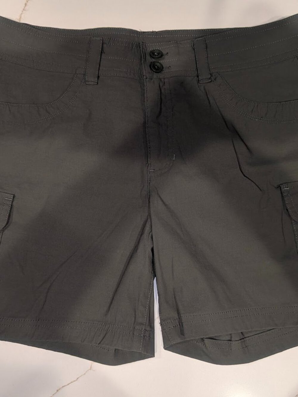 Eddie Bauer Green Utility Women Technical Outdoor Shorts Sz 8
